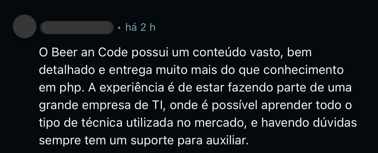 Depoimento de aluno enviado