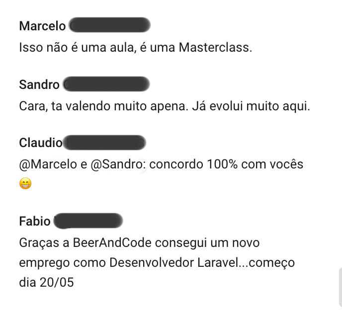 Depoimento de aluno enviado